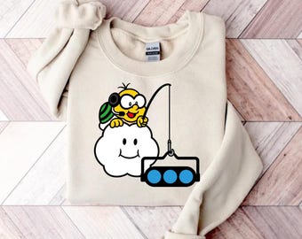 Lakitu Sweatshirt, Super Mario Sweatshirt, Nintendo Mario Bros Holiday Gift, Mario Christmas Hoodie, Gamer Gift