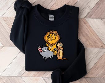 Retro 90s Disney Animal Kingdom Lion King Sweatshirt, Timon Pumbaa Hakuna Matata Matching Tee, Disneyland Family Trip Tee