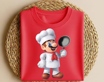 Super Mario Chef Shirt, Super Mario Matching Shirt, Mario and Friends Shirts, Super Mario Fan Shirt, Family Vacation Shirt