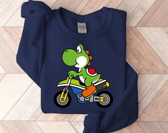Yoshi Sweatshirt, Super Mario Sweatshirt, Nintendo Mario Bros Holiday Gift, Mario Christmas Hoodie, Gamer Gift