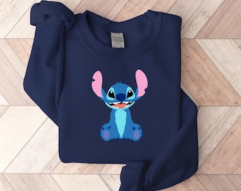 Stitch Sweatshirt, Stitch Crewneck, Cute Stitch Sweatshirt, Lilo and Stitch Sweatshirt, Stitch x Angel Sweatshirt Disney