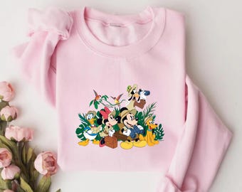 Animal Kingdom Sweatshirt, Mickey and Friends Safari Crewneck, Disney Safari Family Trip Sweater, Magical Kingdom Adventure Pullover