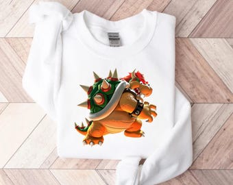 Bowser Sweatshirt, Mario Sweatshirt, Mario Family Sweatshirt, Mario Birthday Sweater, Mario Hoodie, Mario Family Sweatshirt, Mario Gift