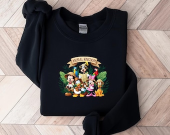 Animal Kingdom Sweatshirt, Mickey and Friends Safari Crewneck, Disney Safari Family Trip Sweater, Magical Kingdom Adventure Pullover