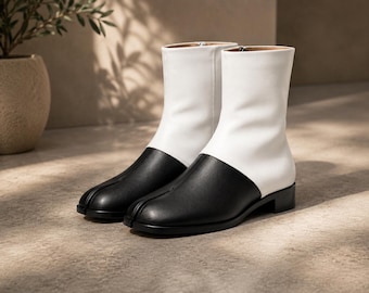 Handmade Leather Chelsea (TABI) Boots for Men