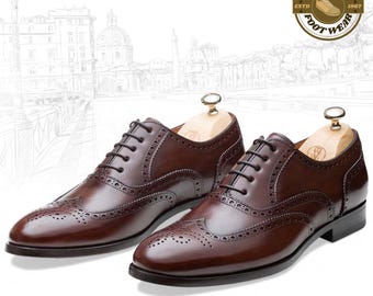 Handmade Croc Embossed Calfskin Oxford Dress Shoes – Brown  display picture 2