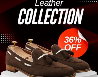 Men's Brown Suede Tassel Loafers – Italian Style Slip On Dress Shoes