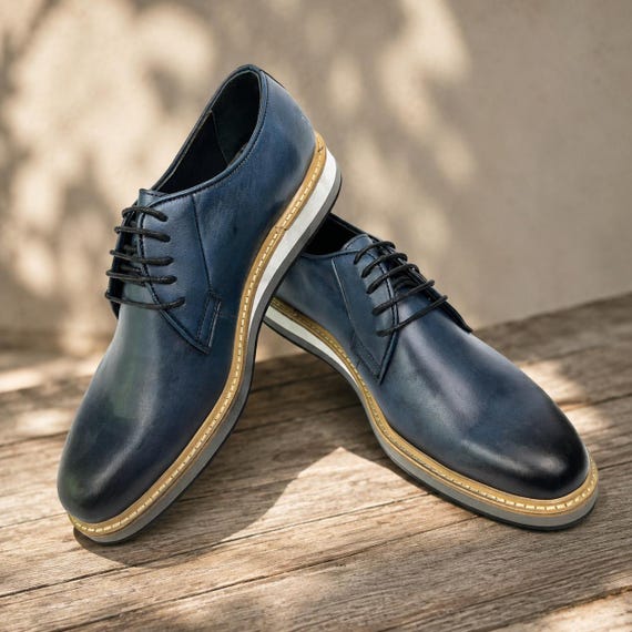 Classic Wingtip Oxford Shoes for Men – Handmade Burgundy Leather Formal Shoes