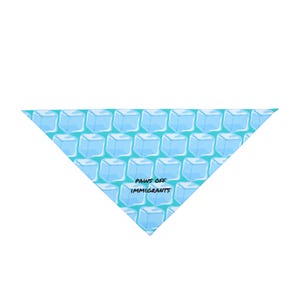 Paws Off Immigrants Pet Bandana | Ice Cube Pattern, ICE OUT