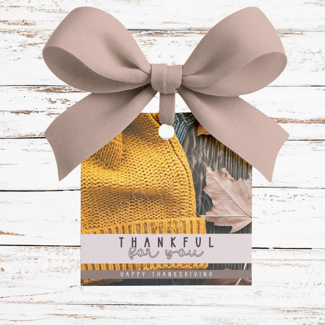 Thankful for You Printable Tags | Thanksgiving Favor Tags | Fall Gift ...
