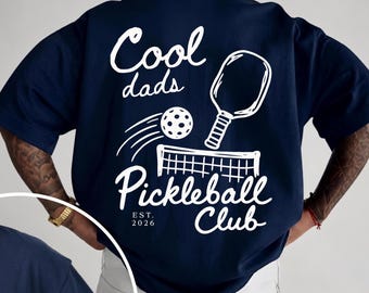 Custom Cool Dads Pickleball Club T-Shirt, Personalized Est Year Tee, Funny Dad Pickleball Gift, Fathers Day Gift, Pickleball Dad Lover Tees