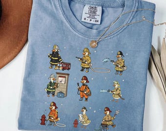 Silly Goose Firefighter Shirt, Funny Fire Dept Goose Meme Tee, Comfort Colors Fireman Gift, Retired Firefighter Tee, Gift for Fireman Wife