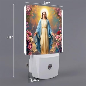 Our Lady of Grace Nattlampa – LED Akryl Nattlampa Automatisk sensor