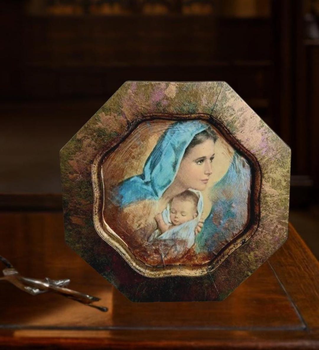 Catholic Rosary Box – Madonna Devotional Keepsake Chest – Marian ...