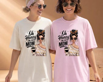 Oh Honey Mama Tee Sassy Mom Life Vintage Unisex T-Shirt Gift