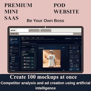 AI POD Analysis SaaS Source Code Mini SaaS Platform for Etsy Competitor Research, Mockup Studio,Subscription System Digital Download