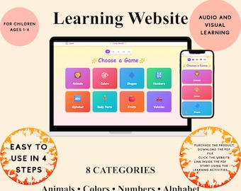 Sitio web de aprendizaje interactivo para niños de 1 a 4 años: actividades preescolares Montessori (enlace de descarga digital)