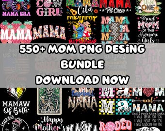 Bundel met 550+ moeders png-ontwerpen