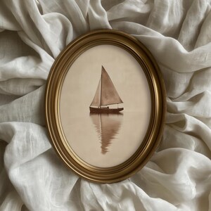 Vintage Sailboat Wall Art Print Decor, Nautical Wall Art Summer Printable, Antique Lake House Seascape 41 image 9
