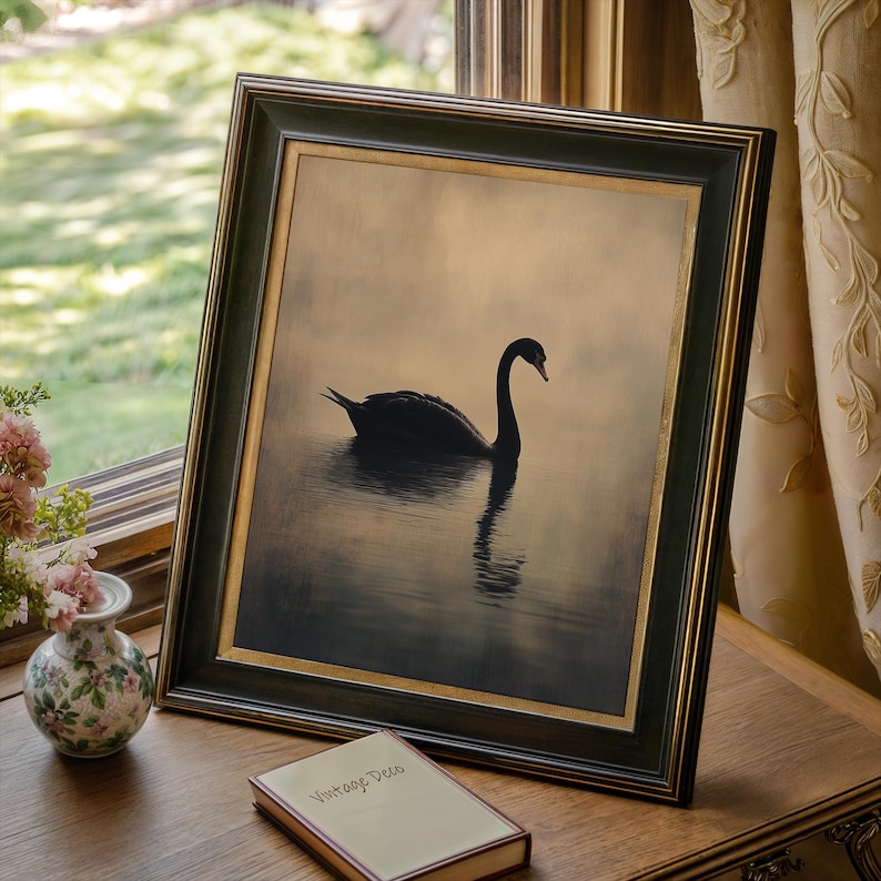 Antique-inspired gallery wall prints in dark academia style, curated vintage moody wall decor set.