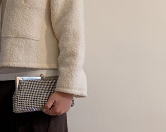 Rhinestone Box Clutch – Sparkly Crystal Evening Bag for Parties & Weddings