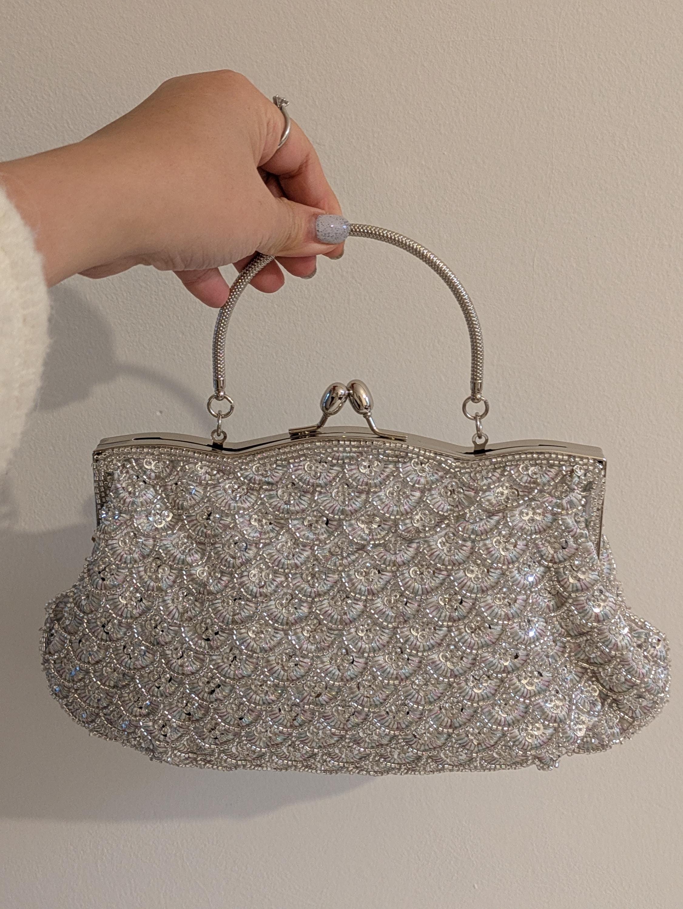 Vintage bloemen blad kralen pailletten avondtas Elegante Clutch voor