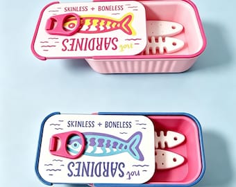 Portagioie a forma di lisca di pesce stampato in 3D, organizer portatile, astuccio portagioie a forma di pesce in scatola, regali per lei, organizer per gioielli