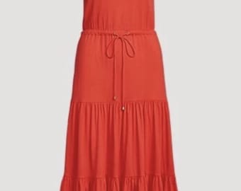 NWT Ralph Lauren Jersey Sleeveless Red Dress Size 8
