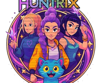 huntrix kpop demon hunters png svg, kpop idol group shirt design,girl dinner png,saja boys girls bands png,huntrix fans,digital download