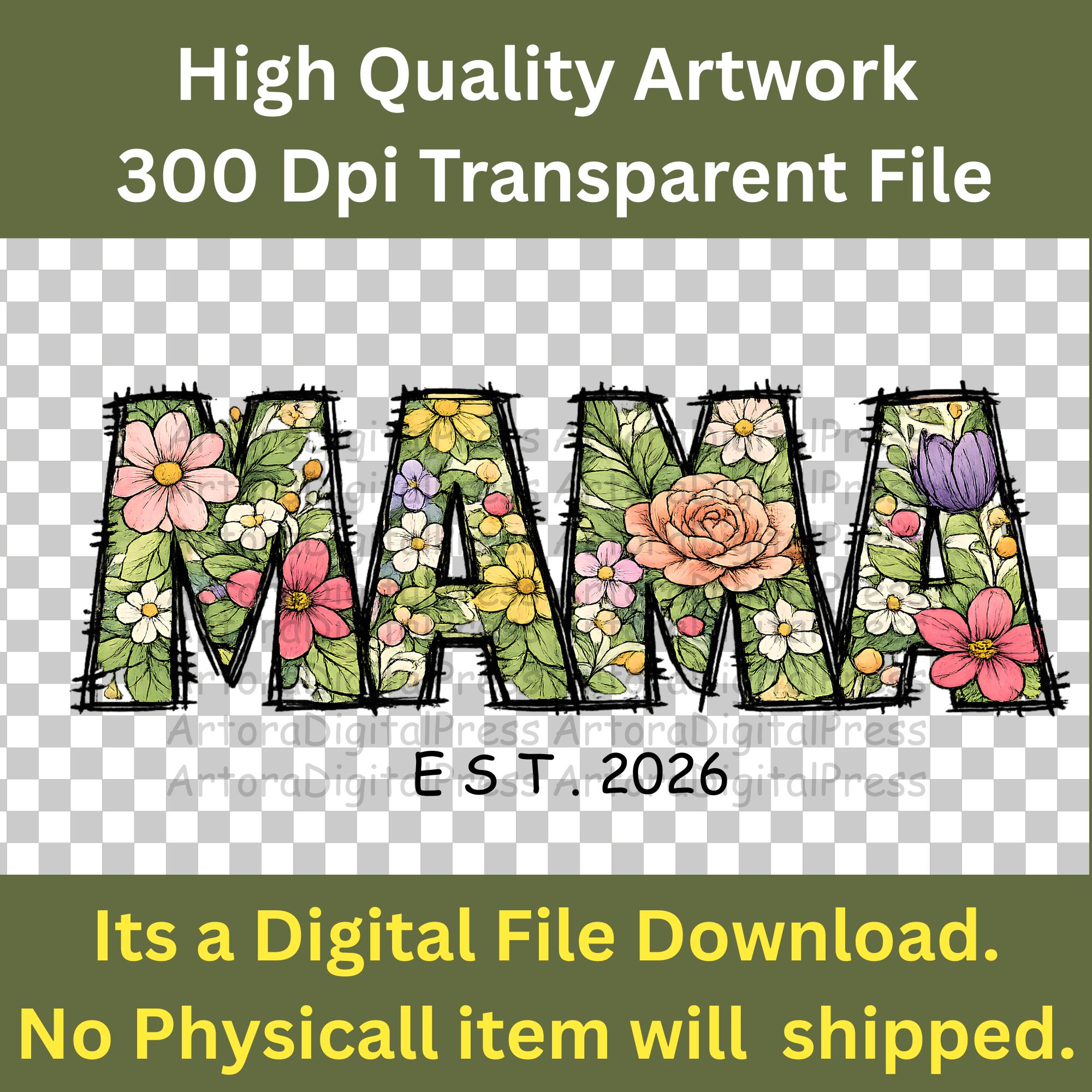 Mama Floral PNG Clipart for Cricut & Sublimation | Wildflower Mama ...
