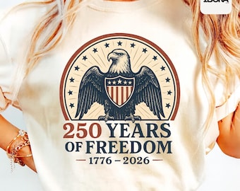 250 Years of Freedom Eagle PNG – Patriotic Anniversary Art (Digital Download)