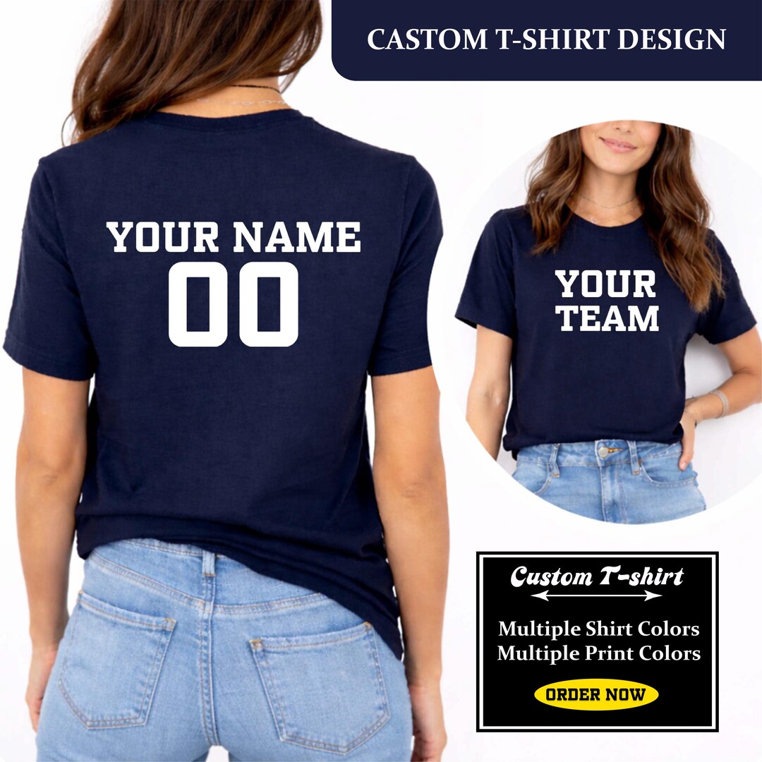 Custom Crew Names Custom Team Name Tee T-shirt | Personalized Jersey Style Text - Etsy