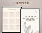 2026 Vision Board Templates | Vision Board Guide | Vision Board Planner | Goals, Affirmations & Monthly check-in | digital download |