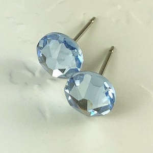 Light Blue, Light Sapphire Swarovski Crystal Stud Earrings, Stud Earrings, Blue Earrings, Light Blue, Bridal, Gifts, Wedding