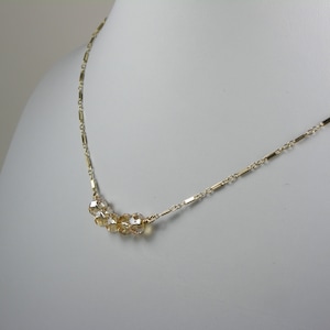 Golden Shadow Swarovski Crystal Bar Necklace, 14K Gold Filled or Sterling Silver