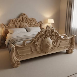 Handgjord sängram i massivt trä | Ek, bok, ask | Specialdesignade möbler