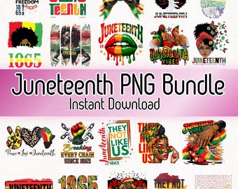 Juneteenth PNG Bundle, Black History PNG, Freedom PNG, Juneteenth Sublimation Designs, Melanin Queen, Juneteenth Shirt | Digital Download