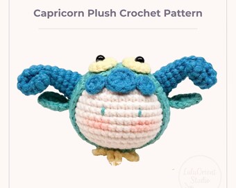 Steenbok sterrenbeeld amigurumipatroon pdf |  Gehaakt pluche ornament Steenbok | Zelfstudie voor beginners