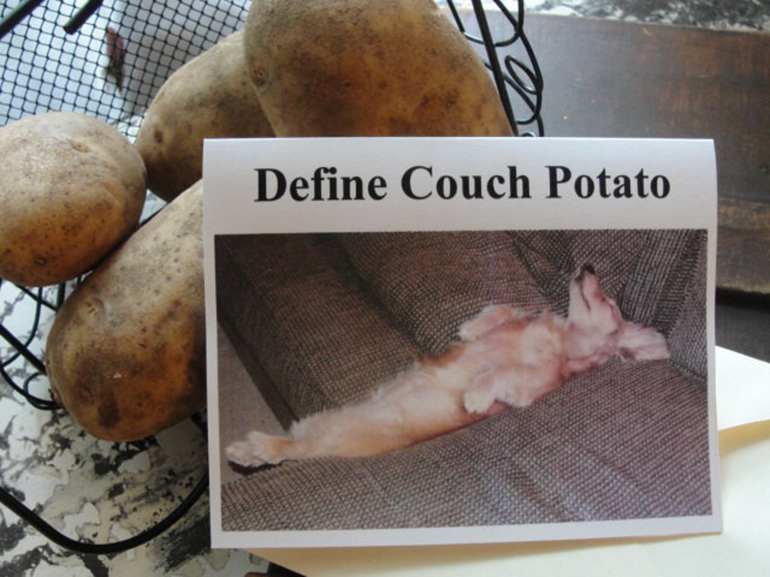 Retirement Seems to Suit You, Define Couch Potato Retirement Notecard