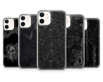 Gothic Phone Case Dark Grunge Horror Cover for iPhone 17, 16, 15, 14, 13, 12, Samsung S26, S25, S24, A17, A56, Pixel 10 Pro XL, 9A, 8Pro, 7A