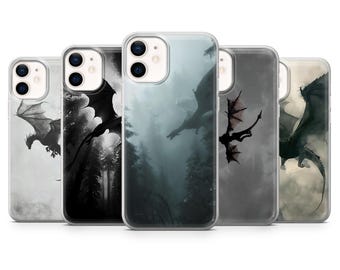 Dragon Phone Case Fantasy Dark Mythical Cover for iPhone 17, 16, 15, 14, 13, 12, Samsung S26, S25, S24, A17, A56, Pixel 10 Pro XL, 9A, 8, 7A