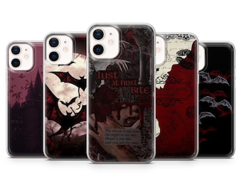 Vampire Phone Case Gothic Dark Bats Cover for iPhone 17, 16, 15, 14, 13, 12, Samsung S26, S25, S24, A17, A56, Pixel 10 Pro XL, 9A, 8A, 7A