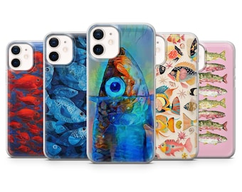 Fish Phone Case Ocean Marine Sea life Cover for iPhone 17, 16, 15, 14, 13, 12, Samsung S26, S25, S24, A17, A56, Pixel 10 Pro XL, 9A, 8Pro, 7
