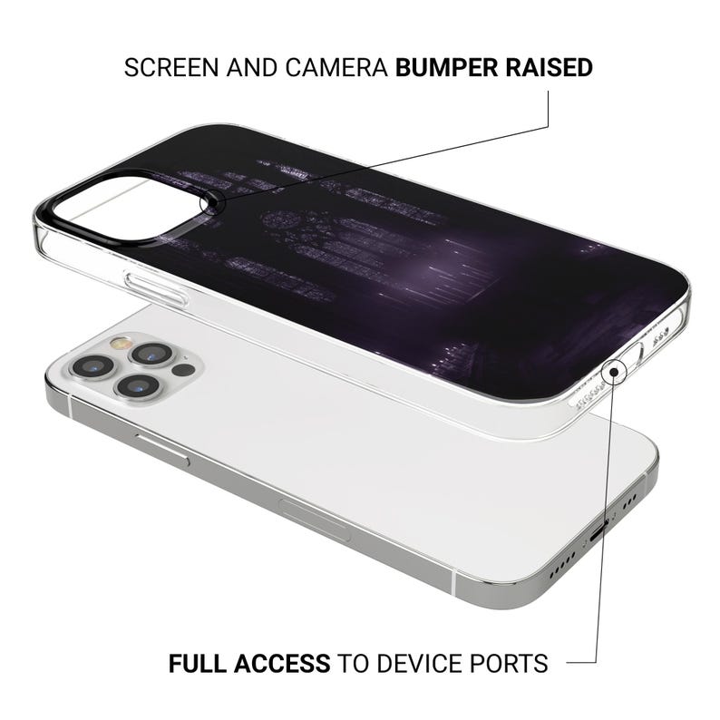 Gotiskt telefonskal med lila konst och mystisk ängel för iPhone 17, 16, 15, 14, 13, 12, Samsung S26, S25, S24, A17, A56, Pixel 10 Pro, 9A, 8, 7 bild 9