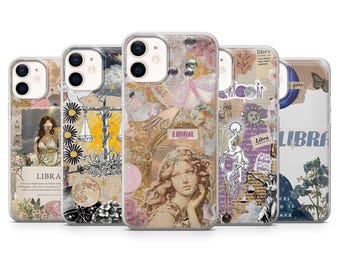 Libra Phone Case Zodiac Celestial Astrology Cover for iPhone 18 Pro, 17, 16, 15, 14, 13, Samsung S26 FE, S25, S24, A17, Pixel 11, 10, 9A, 8A