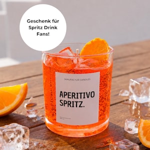 Aperitivo Spritz Candle in a Glass – Fruity Cocktail Scented Candle as an Aperitif Gift & Special Souvenir