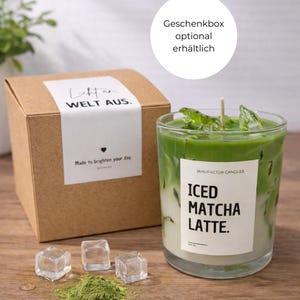Matcha-Kerze, Handgemachte Kerze, Glas-Teekerze, Matcha Latte Duftkerze