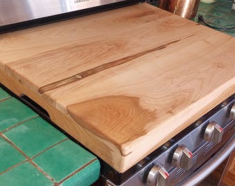 Reserved Custom Order for krshultz | Maple RV Stove Cover | 19x26 | 2" Height | Juice Groove | Food Safe Finish