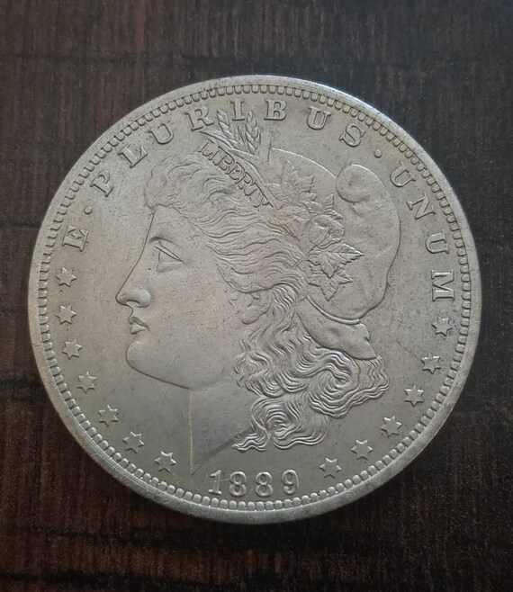 1889年 S モルガンドル 米国未流通銀貨 キーデイト 銀メッキ