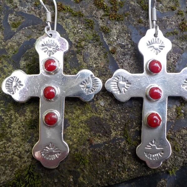 Signature Red Cross Stud Earrings main image 1